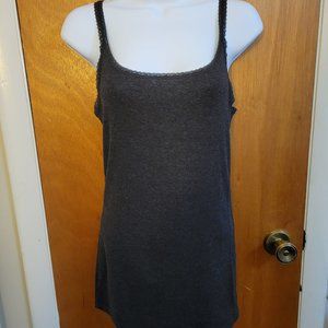 Old Navy, Stretch, Lace Trim, Dark Gray, Tank Top, M